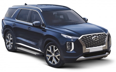 Пороги алюминиевые BMW Style Hyundai Palisade (2021-2025) D193AL.2311.1