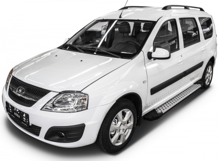 Пороги алюминиевые Bmw-Style Lada Largus Cross (2014-2021) D193AL.6001.2