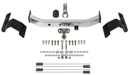 Фаркоп Rival с нерж. Накладкой для Toyota Land Cruiser 200 рестайлинг Executive, TRD (2015-2021) F.5703.005