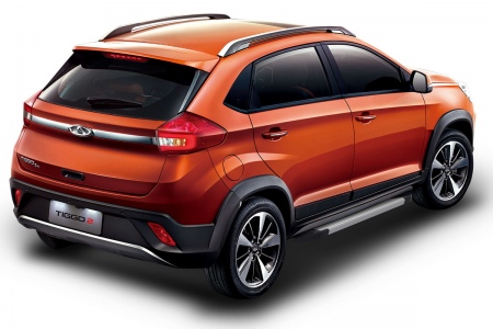 Пороги алюминиевые Silver new Chery  Tiggo 2 (2017-2020) F173AL.0904.1