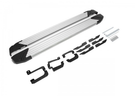 Пороги алюминиевые Silver для Chery Tiggo 4 Pro (2022-2024) F173AL.0905.2