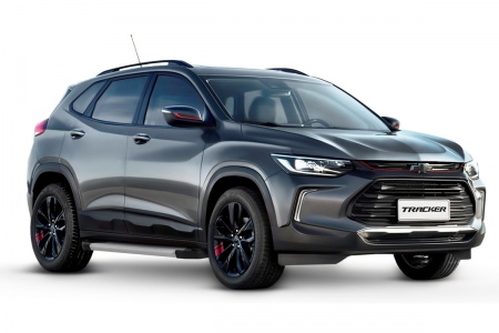 Пороги алюминиевые Silver для Chevrolet Tracker (2022-2025) F173AL.1002.1