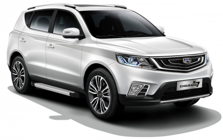 Пороги алюминиевые Silver Geely Emgrand X7 (2019-2023) F173AL.1904.1