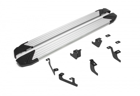 Пороги алюминиевые Silver для Belgee X50 (2023-2025) F173AL.1908.1