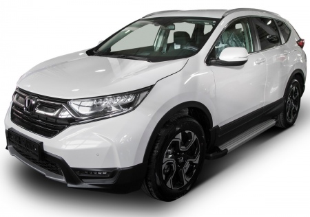 Пороги алюминиевые Silver Honda CR-V (2017-2023) F173AL.2103.1