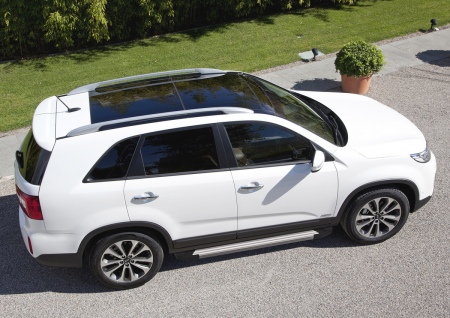 Пороги алюминиевые Silver Kia Sorento (2012-2020) F173AL.2305.2