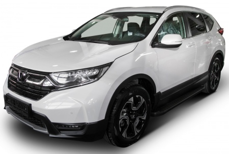 Пороги алюминиевые Black Honda CR-V (2017-2023) F173ALB.2103.1