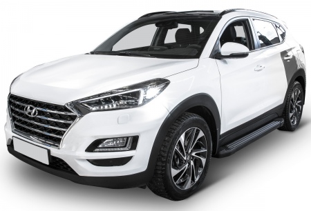 Пороги алюминиевые Black Kia Sportage (2015-2020) F173ALB.2309.2