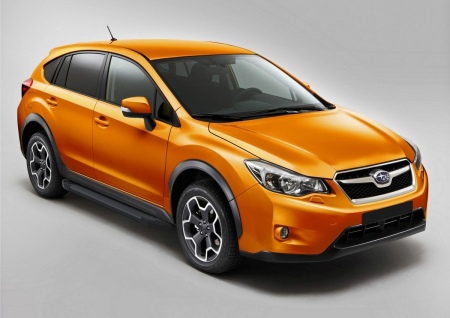 Пороги алюминиевые Black new Subaru XV (2011-2016) F173ALB.5402.1