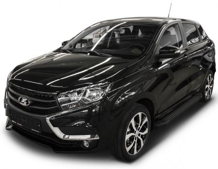 Пороги алюминиевые Black new Lada X-Ray (2016-2025) F173ALB.6002.1