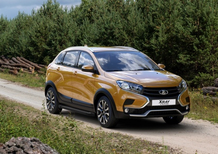 Пороги алюминиевые Black для Lada X-Ray Cross (2018-2025) F173ALB.6005.1