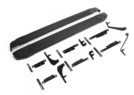 Пороги алюминиевые Black для Changan CS55 Plus (2022-2025) F173ALB.8903.1