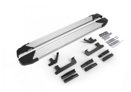 Пороги алюминиевые Silver для Jaecoo J7 (2023-2025) F180AL.0911.1