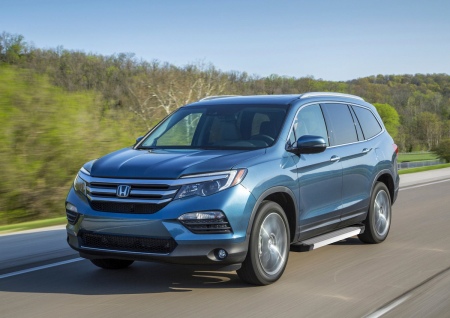 Пороги алюминиевые Silver для Honda Pilot (2015-2025) F180AL.2105.1