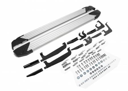 Пороги алюминиевые Silver для Changan CS35 Plus (2022-2025) F180AL.8905.1