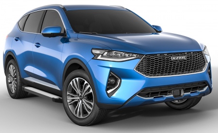 Пороги алюминиевые Silver Haval F7x (2019-2021) F180AL.9403.1