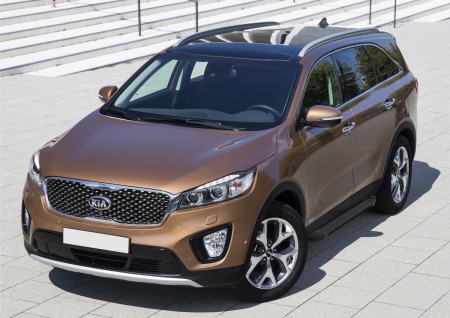 Пороги алюминиевые Black Kia Sorento Prime (2015-2019) F180ALB.2803.3
