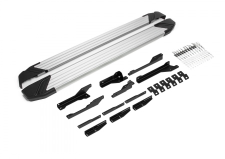 Пороги алюминиевые Silver для Exeed VX (2021-2025) F193AL.0906.1