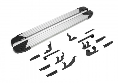 Пороги алюминиевые Silver для GAC GS8 (2023-2025) F193AL.9203.1