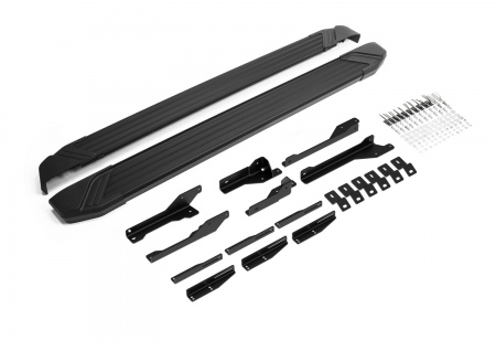 Пороги алюминиевые Black дляExeed VX (2021-2025) F193ALB.0906.1