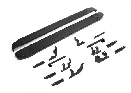 Пороги алюминиевые Black для GAC GS8 (2023-2025) F193ALB.9203.1