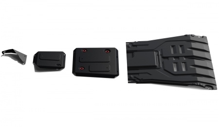 Комплект защит картер и КПП и топливный бак и адсорбер (сталь) Автоброня для Kia Seltos (2019-2024) K111.02851.1