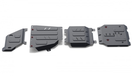 Комплект защит радиатор и картер и КПП и РК (сталь) Автоброня для Haval H9 (2015-2024) K111.09418.1