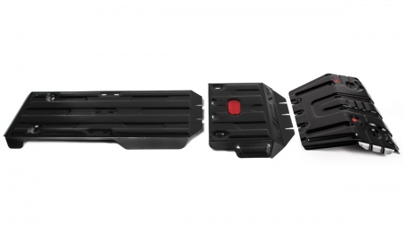 Комплект защит (сталь) Автоброня для Toyota Land Cruiser Prado 150 (2009-2024) K111.09516.1