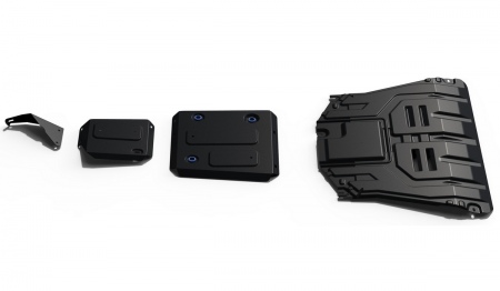 Комплект защит картер и КПП и топливный бак и адсорбер (сталь) Rival для Kia Seltos (2019-2024) K111.2851.1