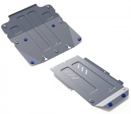 Комплект защит картер и КПП и РК (алюминий) Rival для Kia Stinger (2018-2024) K333.2841.1