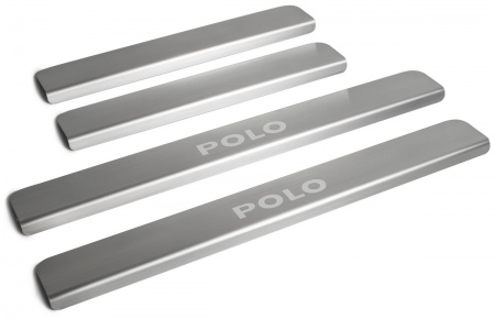 Накладки на пороги RIVAL Volkswagen Polo лифтбэк (2020-2025) NP.5810.3