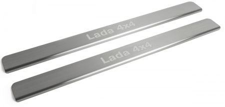 Накладки на пороги RIVAL Lada Niva 3-дверн. (1977-2019) NP.6004.3