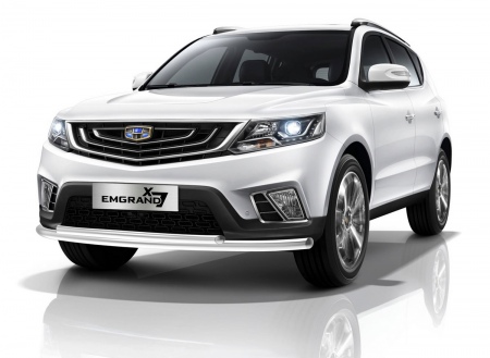 Защита переднего бампера d57+d42 Geely Emgrand X7 (2019-2023) R.1905.001
