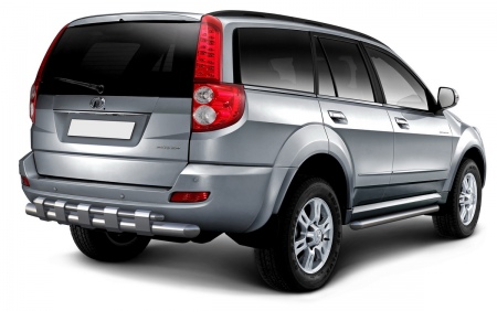 Защита заднего бампера d76+d42 усиленная Great Wall Hover H5 (2011-2015) R.2008.005