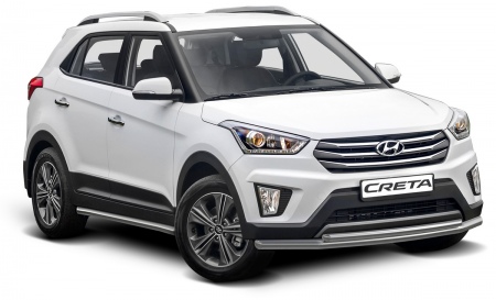 Защита переднего бампера d57+d42 Hyundai Creta (2016-2021) R.2310.002
