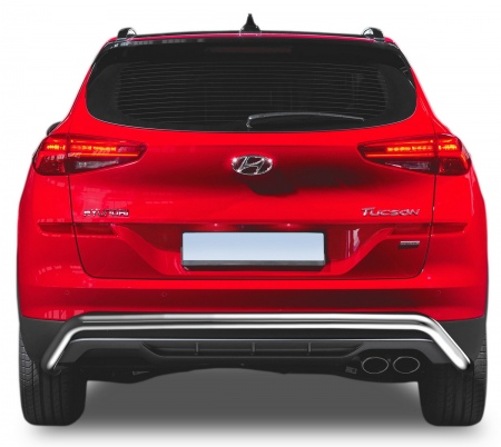 Защита заднего бампера d57 скоба Hyundai Tucson (2018-2021) кроме High-Tech Plus R.2311.009