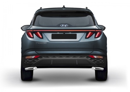 Защита заднего бампера уголки 57мм Rival для Hyundai Tucson (2021-2025) R.2314.002