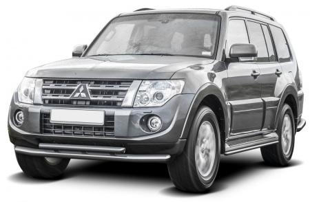 Защита переднего бампера d76+d57 Mitsubishi Pajero IV (2011-2025) R.4002.009
