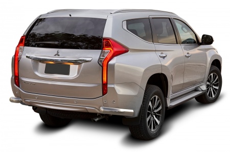 Защита заднего бампера d76 уголки Mitsubishi Pajero Sport (2016-2021) R.4012.008