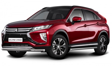 Защита переднего бампера 57+42мм Rival для Mitsubishi Eclipse Cross (2018-2026) R.4014.001