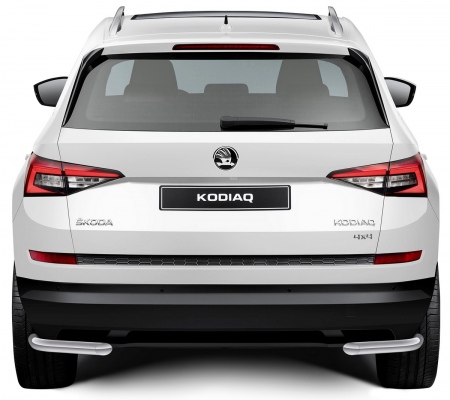 Защита заднего бампера d57 уголки Skoda Kodiaq (2017-2021) R.5101.005