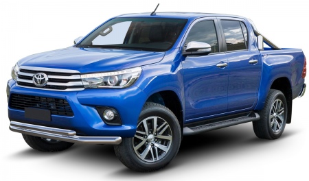 Защита переднего бампера d76+d57 Toyota Hilux (2015-2025) R.5716.001