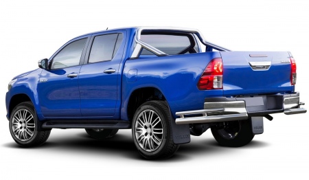 Защита заднего бампера d76+d42 уголки Toyota Hilux (2015-2018) R.5716.009