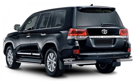Защита заднего бампера d76+d42 уголки Toyota Land Cruiser 200 (2015-2021) R.5717.008