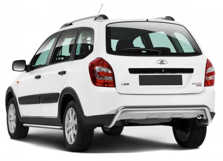 Защита заднего бампера d42 скоба Lada Kalina Cross (2014-2019) R.6006.003