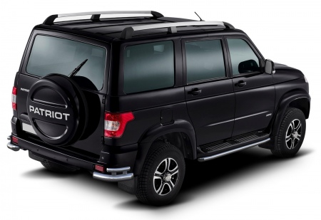Защита заднего бампера d76+d42 уголки Uaz Patriot (2014-2021) R.6302.010