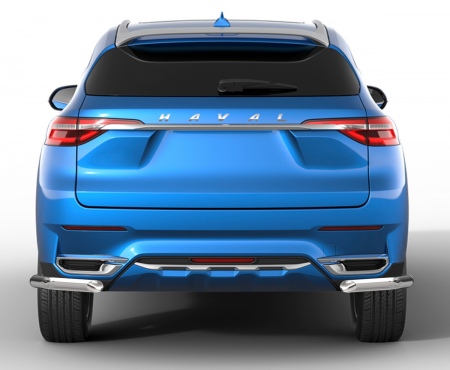 Защита заднего бампера d57 уголки Haval F7 (2019-2021) R.9404.006
