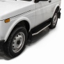Пороги алюминиевые Premium для Lada Нива 3D (1993-2020)