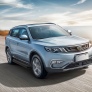 Пороги алюминиевые Premium Black для Geely Atlas (2018-2021)