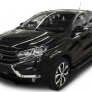 Пороги алюминиевые Black Lada X-Ray (2016-2025)